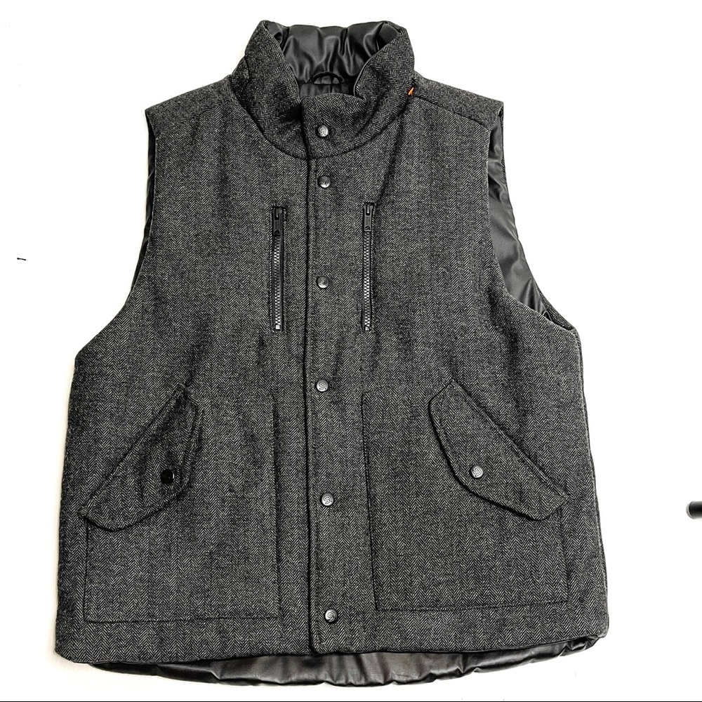 State Vintage Rogue Apparel wooly leather lined vest  Unisex size Large